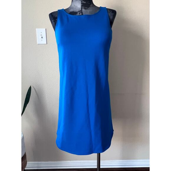 Ann Taylor LOFT Cobalt Blue Sheath Dress – Size Medium Career Chic - Picture 1 of 4